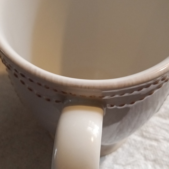 LENOX French Perle White "I Do, Me Too" Reversible Mug, Shabby Chic Coffee Mug - Picture 8 of 11